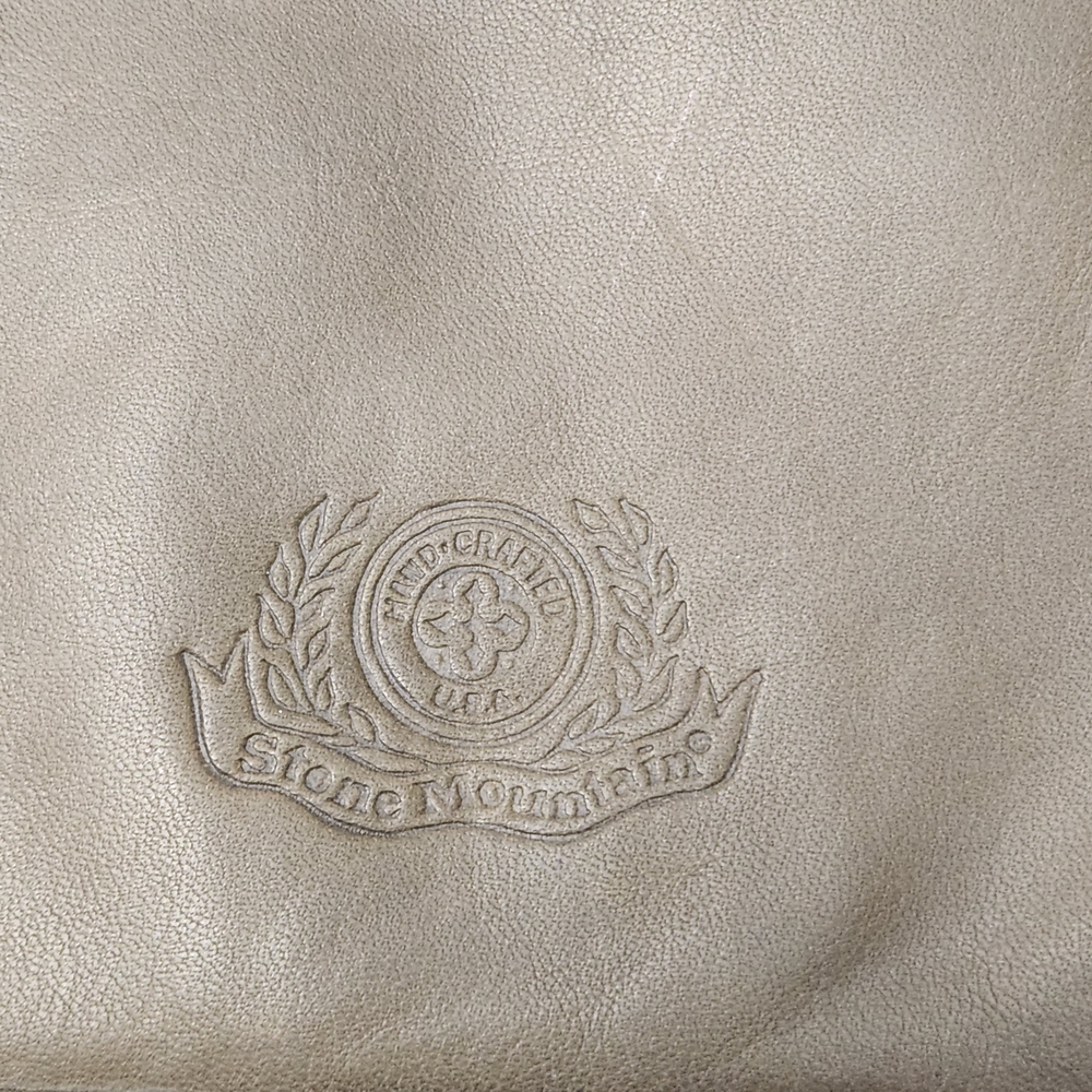 Vintage‎ Stone Mountain Taupe Leather Crossbody Shoulder Bag Classic Casual - Picture 2 of 12